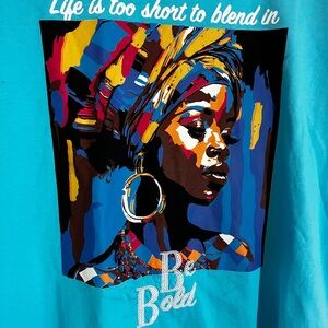 Love Nation Vibrant Graphic Tee - Turquoise